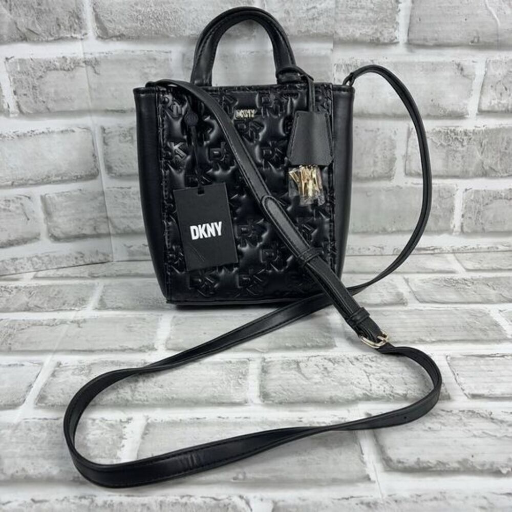 NEW DKNY Lexi Mini Black Crossbody Tote Purse with Handles